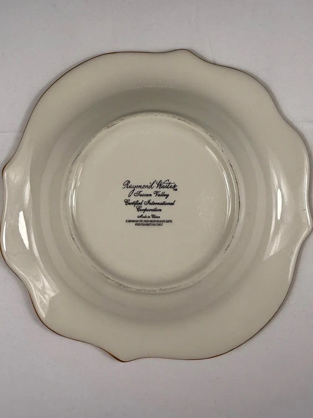 Hand-Painted Fruit Ceramic Serving Plate in Orange and Black